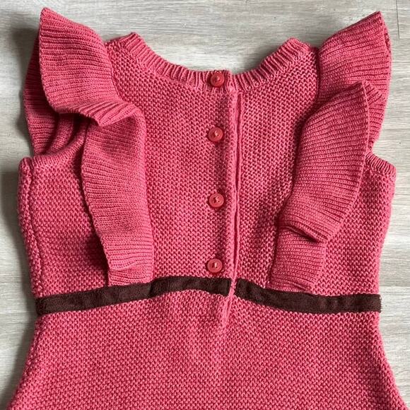 Janie and Jack 20 JJ Aug Fall 1 Ruffle Sweater Dress Baby Sz 6-12 Months - Picture 5 of 5